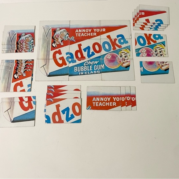 Vintage Wacky Packages Puzzle Checklist Cards Gadzooka and Kong Fu Incomplete - Picture 7 of 13